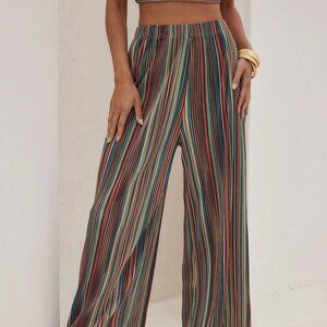 High Tide Striped Plisse Pants